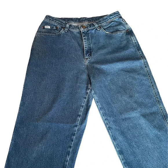 Vintage 90s Lee Relaxed Fit “Mom” Jean Denim Medium Wash Size 14 - Picture 4 of 7